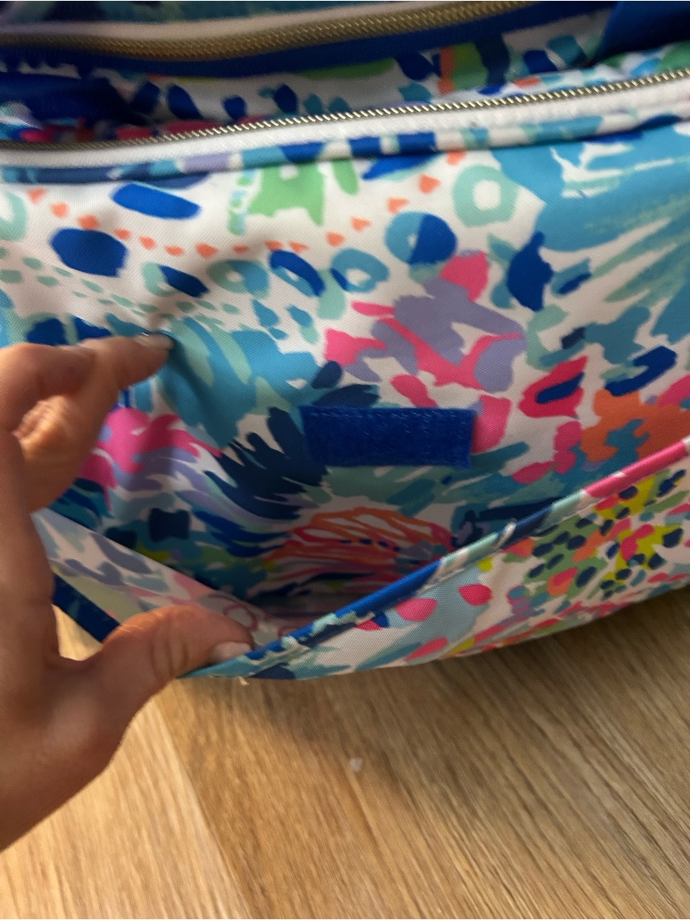 Lilly Pulitzer Multicolor Floral Insulated Cooler Tote with dishes and cups nwt - Picture 10 of 11